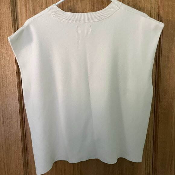 Anthropologie | Maeve Noah Sleeveless Muscle Sweater Tank | Cream, Large - Picture 5 of 9